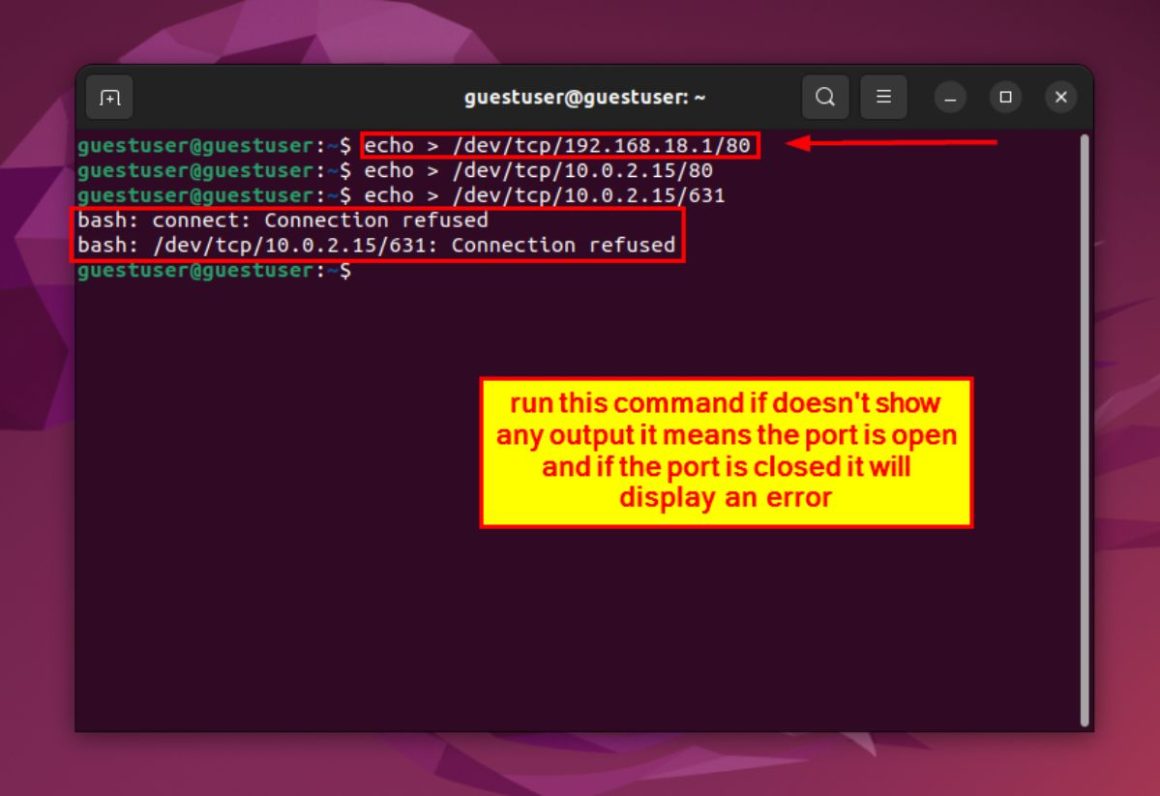 Check If a Port Is Open on a Remote Linux PC- 5 Best Methods